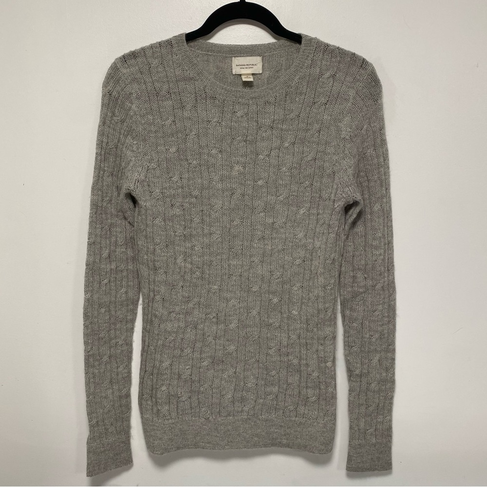 Light grey alpaca wool sweater